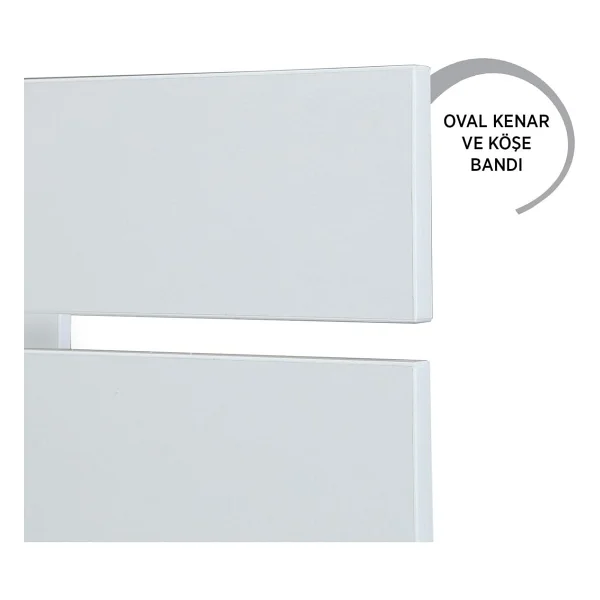 Pasific Home Huga Çift Kişilik Beyaz Yatak Başlığı 140lk / 140 Cm Baza Başlık - Görsel 4