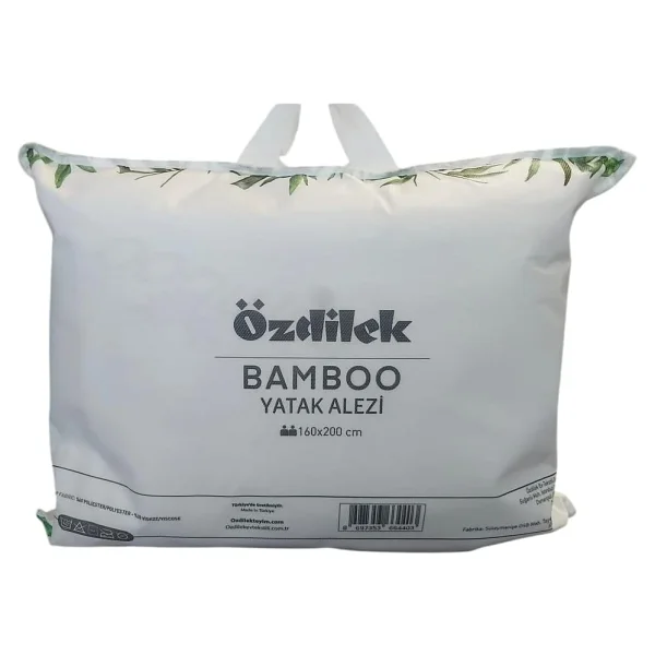 Özdilek Bamboo Sıvı Geçirmez Yatak Alezi, Beyaz, Bambu Kumaş, Tek Kişilik, 100x200 Cm, Lastikli Kenar, Esnek Ve Yumuşak, Tüm Yaş Grupları - Görsel 2
