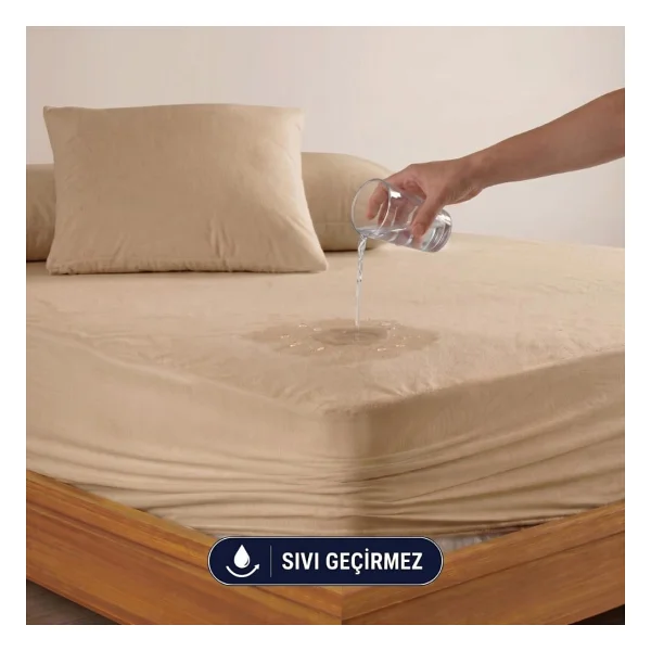 FORMEYA Gri Sıvı Geçirmez Alez - Tek-Çift Kişilik Alez - Mikrofiber Kumaş - Fitted(Yatağı Saran) Alez - Yatak Koruyucu Alez-Çarşaf(150x200) - Görsel 6