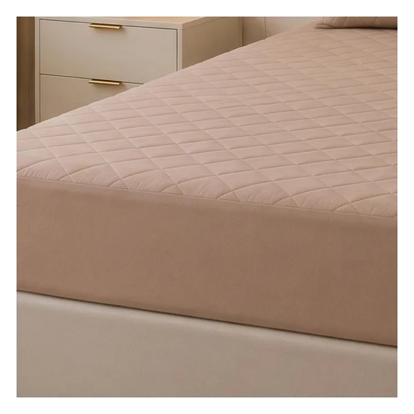 FORMEYA Yatak Koruyucu Alez Kapitone Kahverengi Renk%100 Pamuk Fitted Alez Çarşaf 160 X 200 - Görsel 3