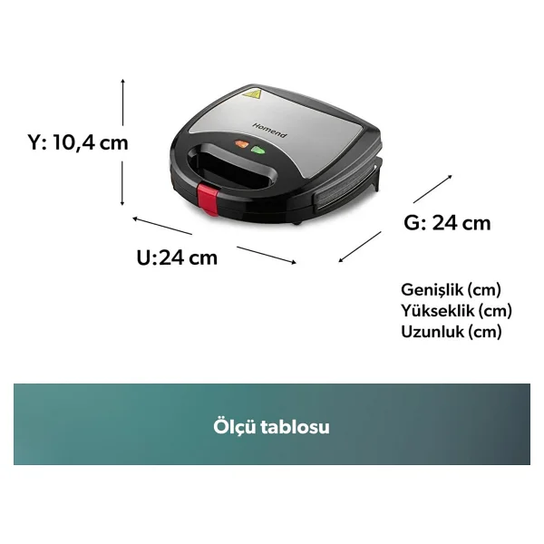 Homend Toastbuster 1325h 750 W Tost Makinesi - Görsel 2
