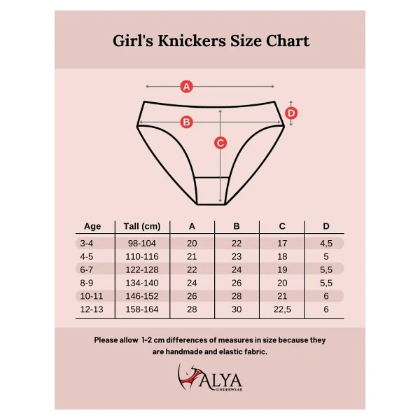 Alya Underwear Kız Çocuk Külot, Pamuklu, Rahat Kız Çocuk Slipleri 10'lu Paket (X21, 3-4 Yaş) - Görsel 7