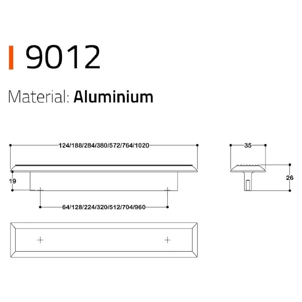 System 9012 Line-Çizgili Kulp Altın Renk Tek Adet 224 mm - Görsel 5