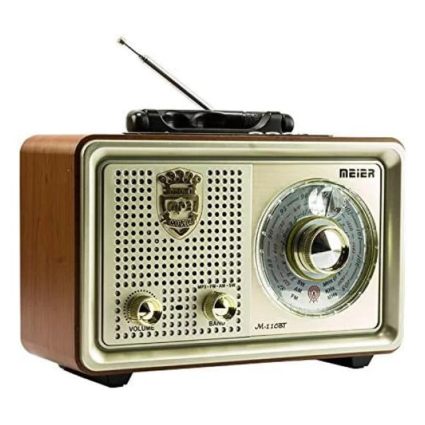 Meier M-110bt USB Sd Bluetooth Nostaljik Fm Radyo - Görsel 2