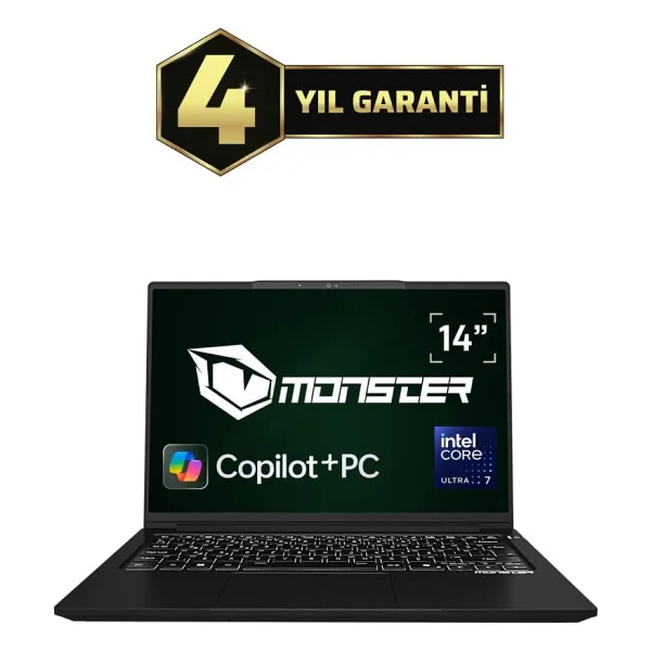 Monster Huma H4 V7.2.5 Ultra 7 258v 32 GB 1 TB SSD Arc Graphics 14" W11h Wuxga Notebook - Görsel 2