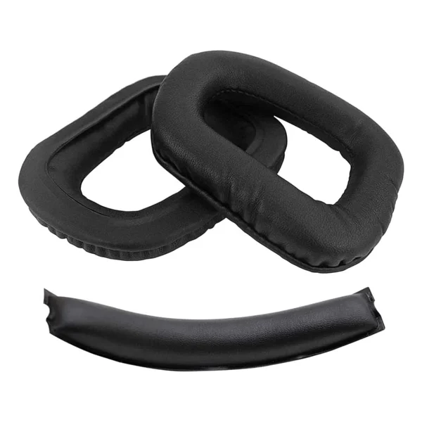 Logitech uyumlu G930 G430 F450 G432 G431 G332 G231 G230 ile uyumlu Kulaklık Pedi Seti Kulaklık Süngeri ve Kafa Bandı kulaklık süngeri yastığı (Siyah - Kırmızı Kumaş Sünger + Kırmızı Kafa Bandı) - Görsel 5