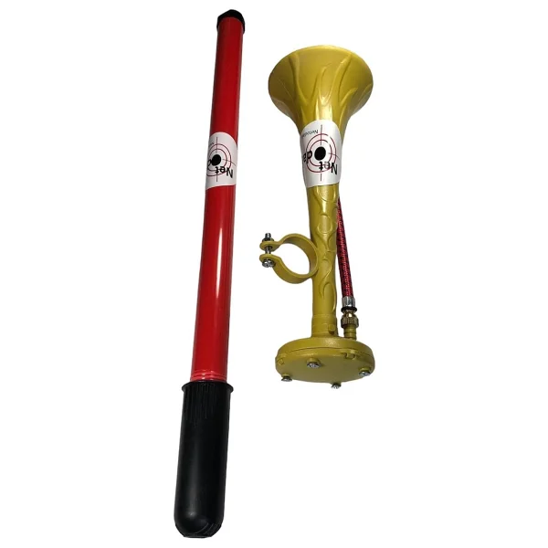 Netodak Yüksek Desibelli Havalı Pompa Bisiklet Kornası Havalı Kamyon Kornası (Sarı-Kırmızı) - Görsel 2