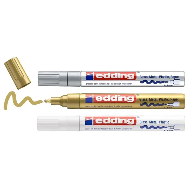 Edding 750 Boya Dekor Yeşil Marker Kalemi - Görsel 7