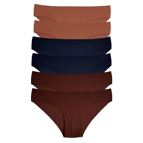 ALYA UNDERWEAR Basic Lazer Kesim Kadın Bikini Külot Dikişsiz Kadın Slip - Ultra Esnek ve Rahat 6'lı Paket A08 M - Görsel 10