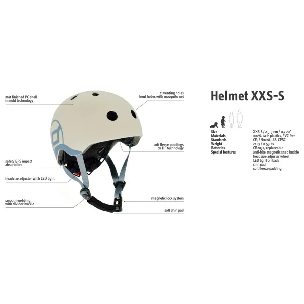 Scoot And Ride Helmet Gri Bebek Bisiklet Kaskı 181206-96360 - Görsel 2