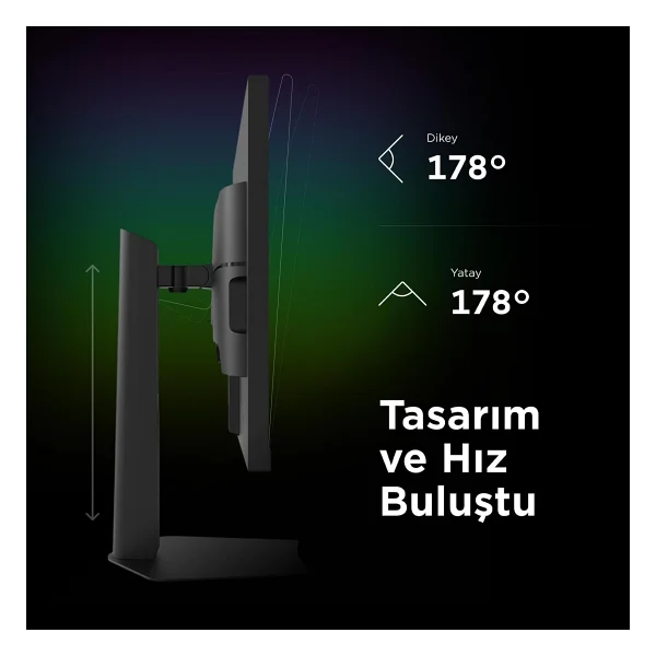 Rampage Ellipse El27r240q 27" 0.5 Ms 2k Pivot Ips 240 Hz Oyuncu Monitörü - Görsel 6