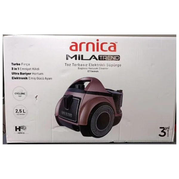Arnica Mila Trend ET14444 750 W Rose Toz Torbasız Süpürge - Görsel 5
