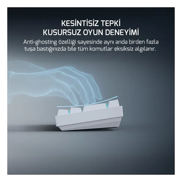 Gamepower Lyra 60m Beyaz RGB Tkl Red Switch Kablolu Mekanik Oyuncu Klavyesi - Görsel 6