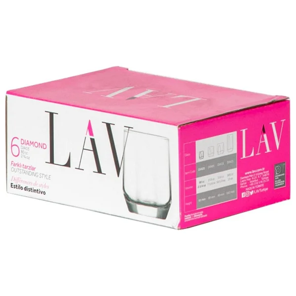 Lav Diamond 6'lı Likör Bardağı - Görsel 3