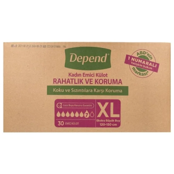 Depend Emici Külot Kadın Orta Boy M 30'lu Hasta Bezi - Görsel 4