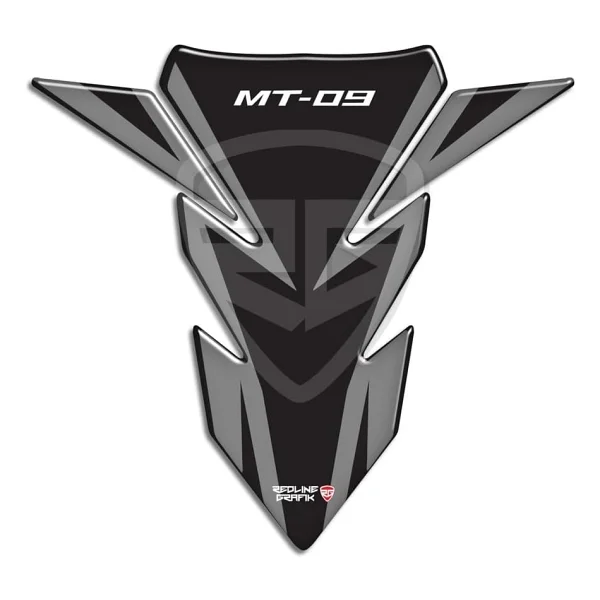Yamaha Mt 09 Tank Pad Depo Kapak Pad Yan Pad Komple Set Gri Siyah - Görsel 2