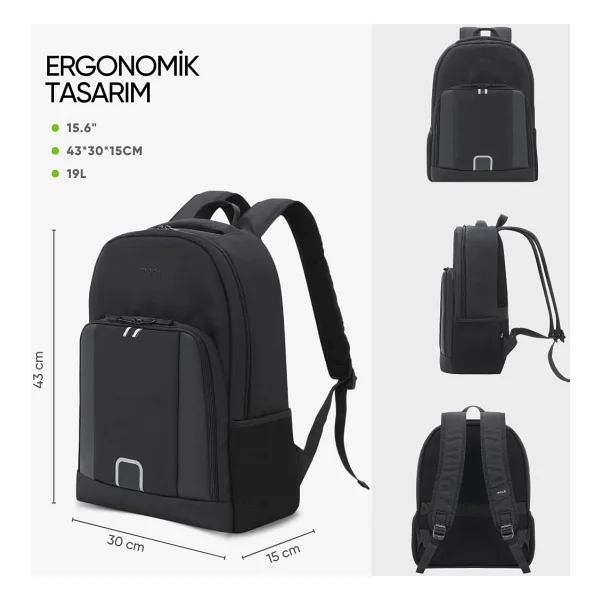 Mack Luna Eco Mce-1201 15.6" Laptop Sırt Çantası - Görsel 3