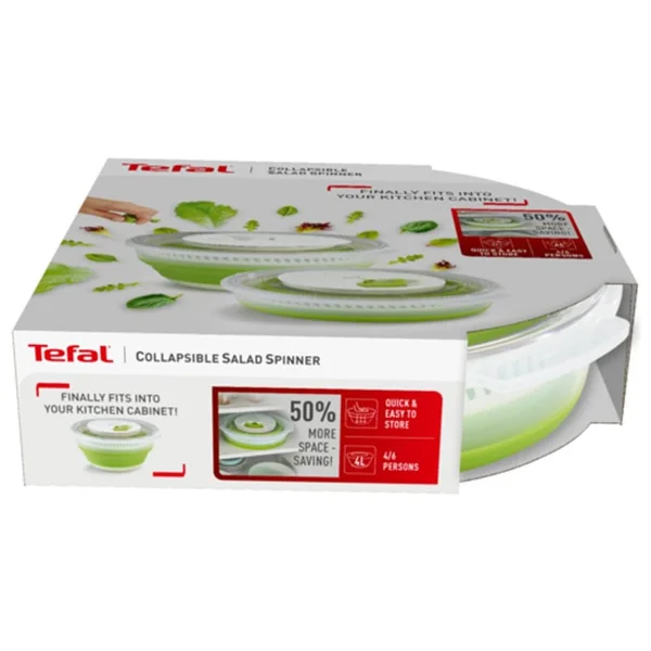 Tefal Katlanabilir Salata Kurutucu Yeşil - Beyaz - Görsel 2