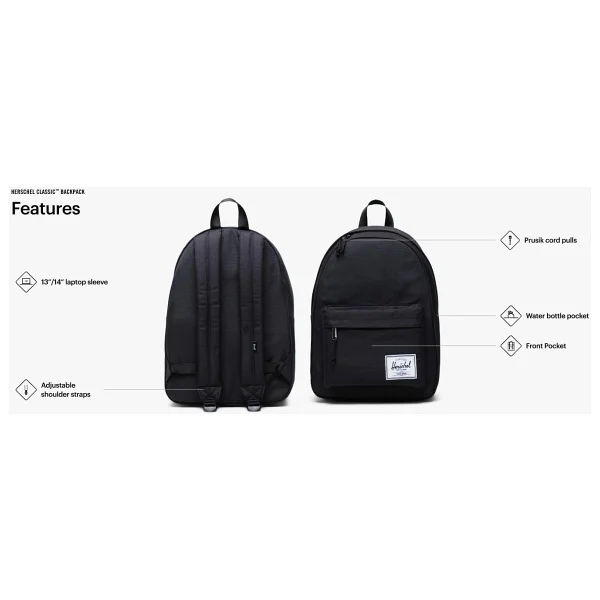 Herschel Classic 11544-00001 Siyah Sırt Çantası - Görsel 6