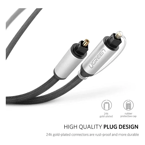 Ugreen 5.1 Dijital Toslink Optik Ses Kablosu 1.5 Metre - Görsel 5