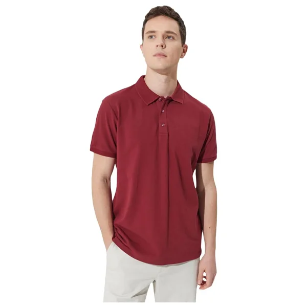 Altınyıldız Classıcs Slim Fit Dar Kesim Polo Yaka%100 Pamuk Kısa Kollu Tişört, Renk Nar Çiçeği, Beden M - Görsel 7