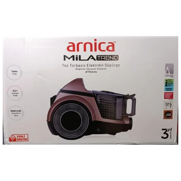 Arnica Mila Trend ET14444 750 W Rose Toz Torbasız Süpürge - Görsel 4