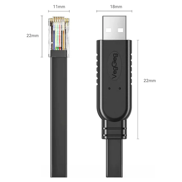 Veggieg USB To Rj45 Console Ftdı-Tf232 Chipset Konsol Kablo - Görsel 7