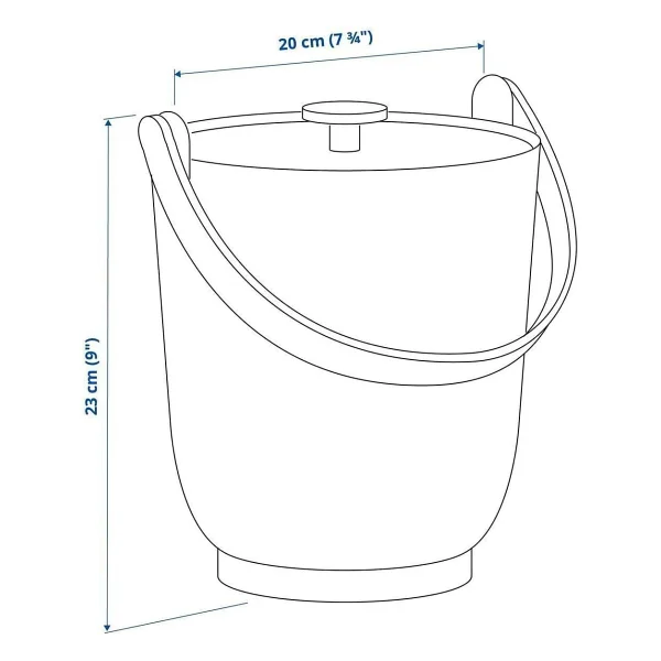 Ikea Çöp Kovası Katlanır Kulplu Kapağı Kenara Sabitlenebilir Polipropilen Plastik Mint Yeşili 4 Lt - Görsel 8