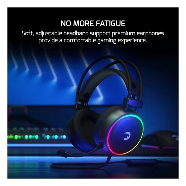 Gamepower Jin Rainbow 7.1 USB Kablolu Kulak Üstü Oyuncu Kulaklığı - Görsel 4