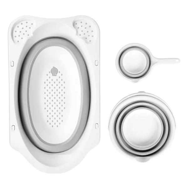 HOBBY LİFE Ahir Katlanır Bebek Yıkama Banyo Seti 4 Parça - Görsel 3