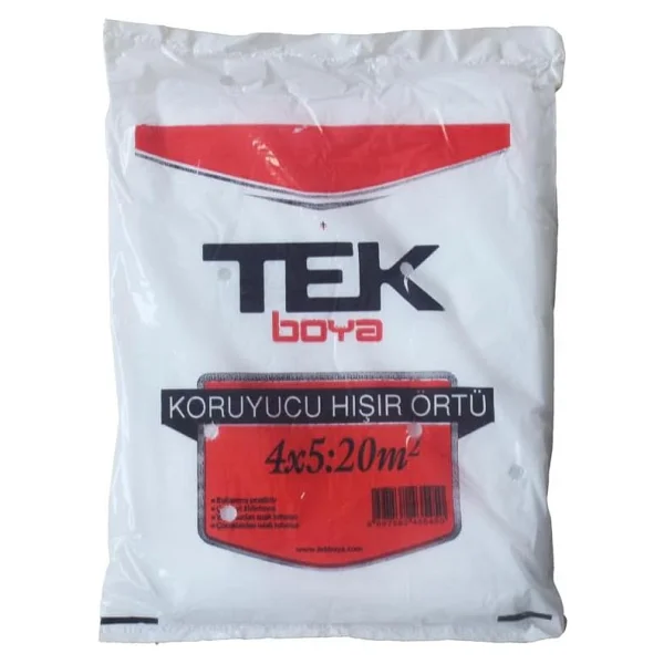 Badem10 Tek Boya Hışır Örtü Naylonu Eşya Zemin Koruma 20 m2 (4x5 Metre) - Görsel 2