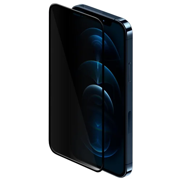 BUFF LABS iPhone 12 Pro 5D Privacy Tam Kaplayan Hayalet Ekran Koruyucu - Görsel 2