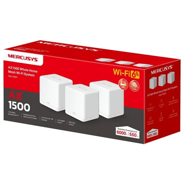 Mercusys Halo H60x 1500 Mbps 3'lü Router - Görsel 7