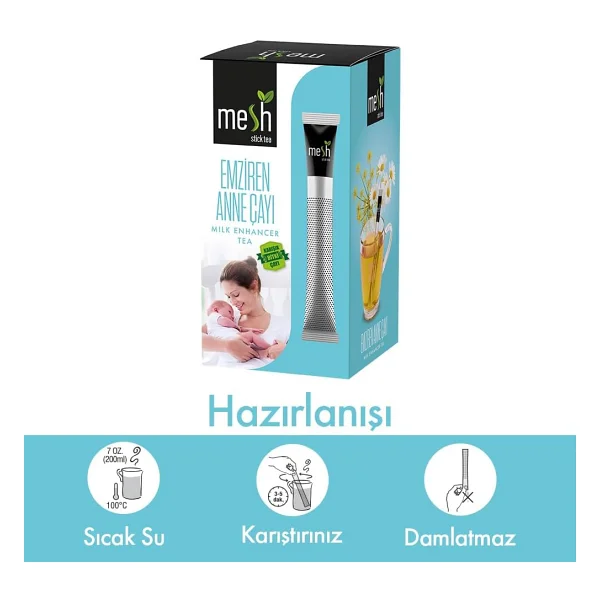 Mesh Stick Emziren Anneler İçin Süt Arttırıcı 16'lı 32 Gr Karışık Bitki Çayı 2 Adet - Görsel 6