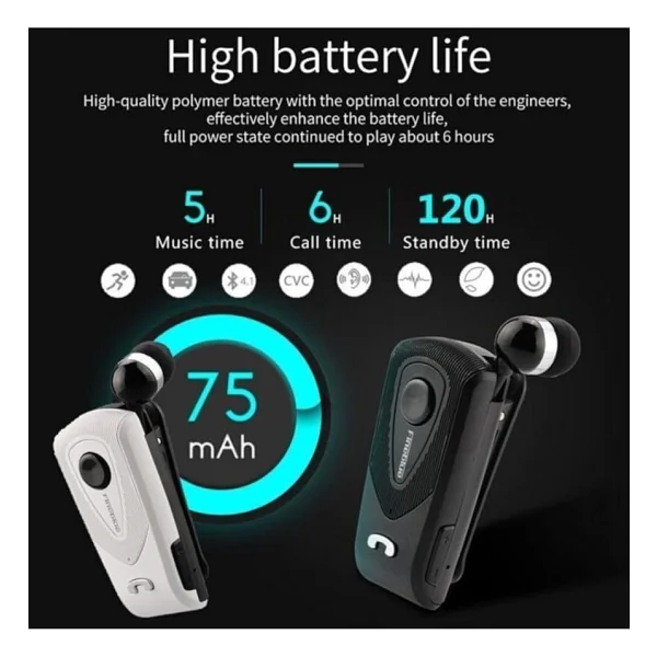 Fineblue F930 Makaralı Mikrofonlu Kulak İçi Bluetooth Kulaklık - Görsel 3