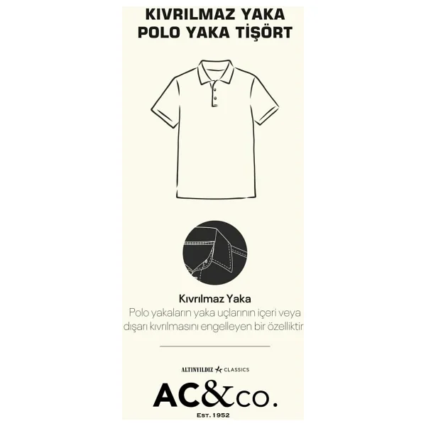 Altınyıldız Classıcs Slim Fit Dar Kesim Polo Yaka %100 Pamuk Kısa Kollu Tişört, Renk Bordo, Beden M - Görsel 9