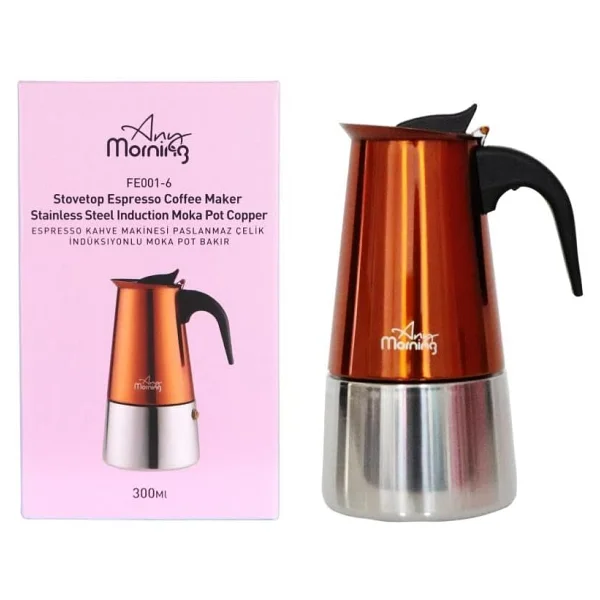Any Morning Fe001-6 İndüksiyonlu 300 Ml Moka Pot - Görsel 5
