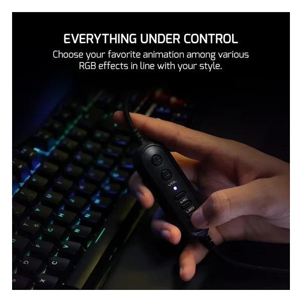 Gamepower Fujin RGB 7.1 USB Kablolu Kulak Üstü Oyuncu Kulaklığı - Görsel 8