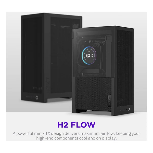 Nzxt H2 Flow Fanlı Mini Itx Oyuncu Kasası - Görsel 3