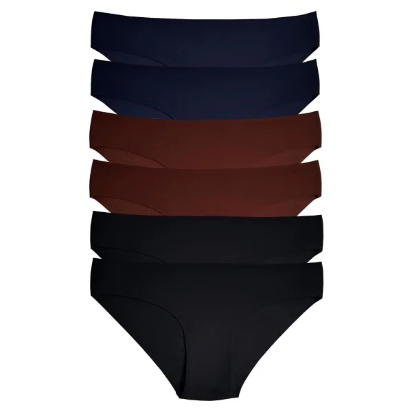 ALYA UNDERWEAR Basic Lazer Kesim Kadın Bikini Külot Dikişsiz Kadın Slip - Ultra Esnek ve Rahat 6'lı Paket A08 M - Görsel 8