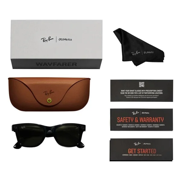 Ray-Ban Meta Skyler Rw4010 601/Ch Parlak Siyah-Ametist Akıllı Gözlük - Görsel 4