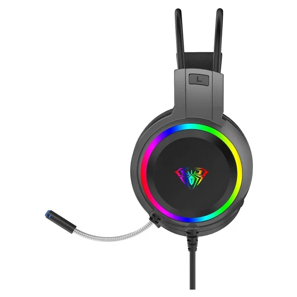 Aula S608 RGB USB Kablolu Kulak Üstü Oyuncu Kulaklığı - Görsel 3