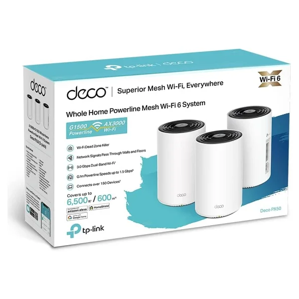 TP-Link Deco PX50 3000 Mbps 3'lü Router - Görsel 8