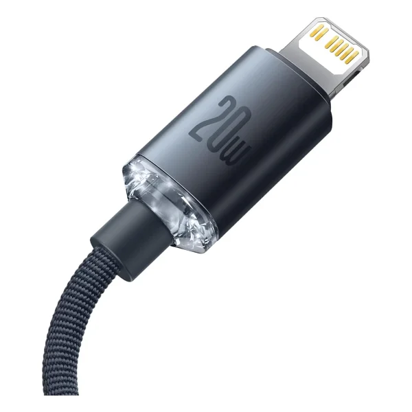 Baseus Crystal Shine 1.2 M Siyah Type-C To Lightning Hızlı Şarj Kablosu - Görsel 5