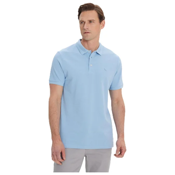 ALTINYILDIZ CLASSICS Erkek Bordo Slim Fit Dar Kesim Polo Yaka%100 Pamuk Kısa Kollu Tişört, Bordo, S - Görsel 8