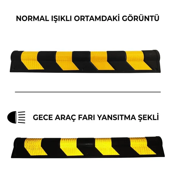 Kolon Koruma Kauçuk Oval Kauçuk Otopark Kolon Köşe Koruyucu (4 Adet) - Görsel 5