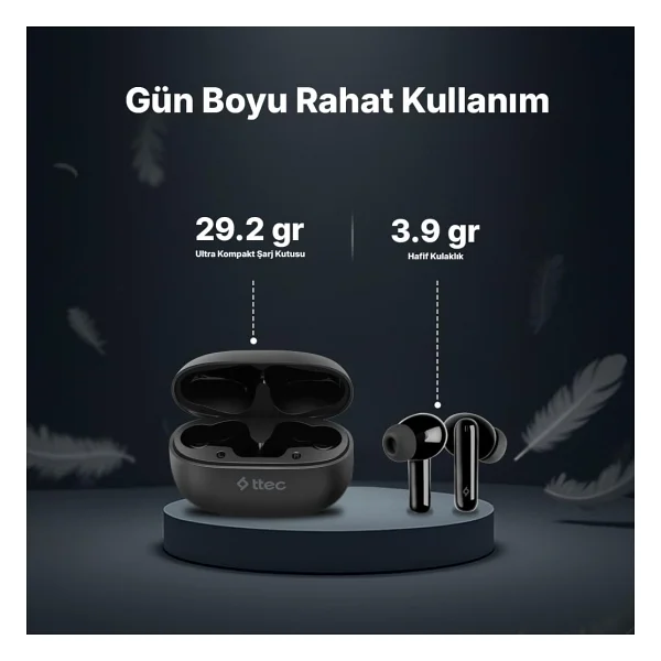Ttec Airbeat Pro 2km161s ANC TWS Siyah Kulak İçi Bluetooth Kulaklık - Görsel 8