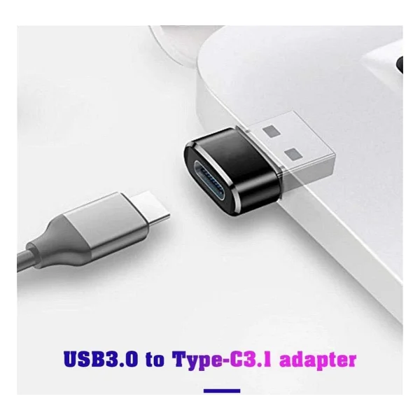 Alfais 4429 Siyah USB 3.0 To Type-C Dönüştürücü - Görsel 3