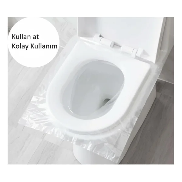 Tek Kullanımlık Klozet Kaplama Örtüsü - Hijyenik Taşınabilir Tuvalet Kapağı Koruyucu, Seyahat Ve Kamusal Alanlar İçin, İnce Ve Dayanıklı - 50 Adet - Görsel 5