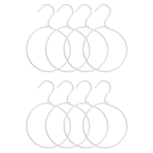 Ocean Home Textile 8'li Yuvarlak Ekru Renk Kumaş Kaplı Metal Aksesuar Askısı 24.5 X 16 X 0.5 Cm - Görsel 5